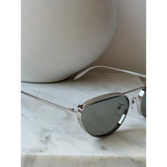 NEW Alexander McQueen AM0424S Silver Cat Eye Sunglasses main image 4